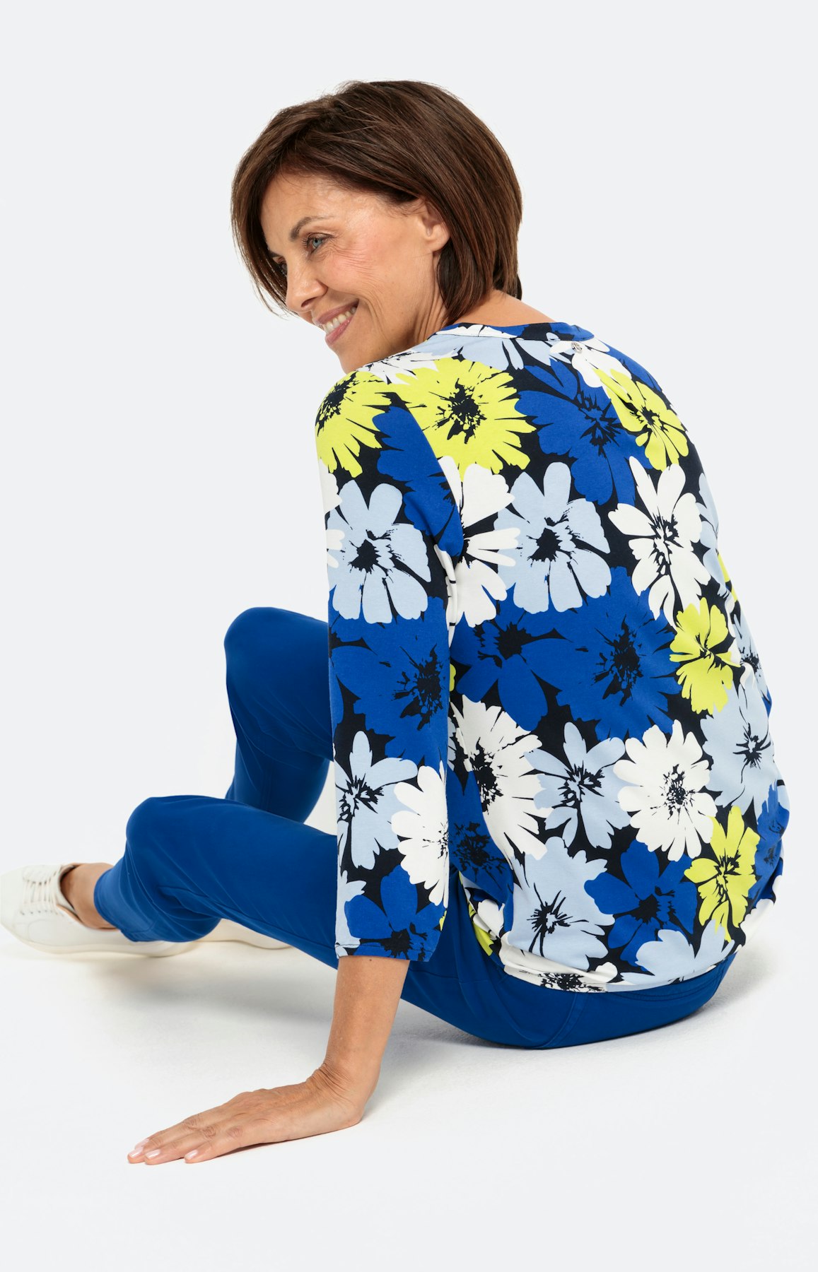 Bloemenshirt met 3/4-mouwen