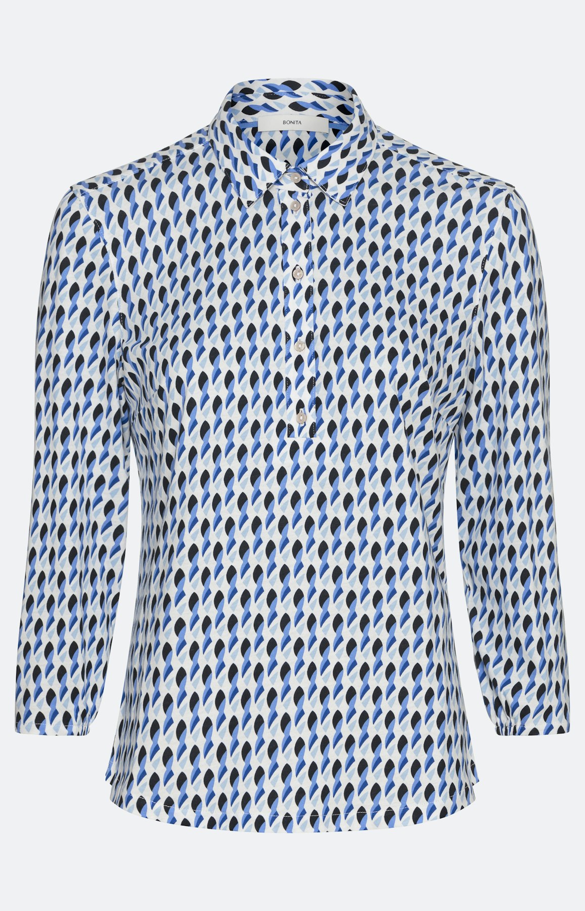 Gestippeld shirt met 3/4-mouwen