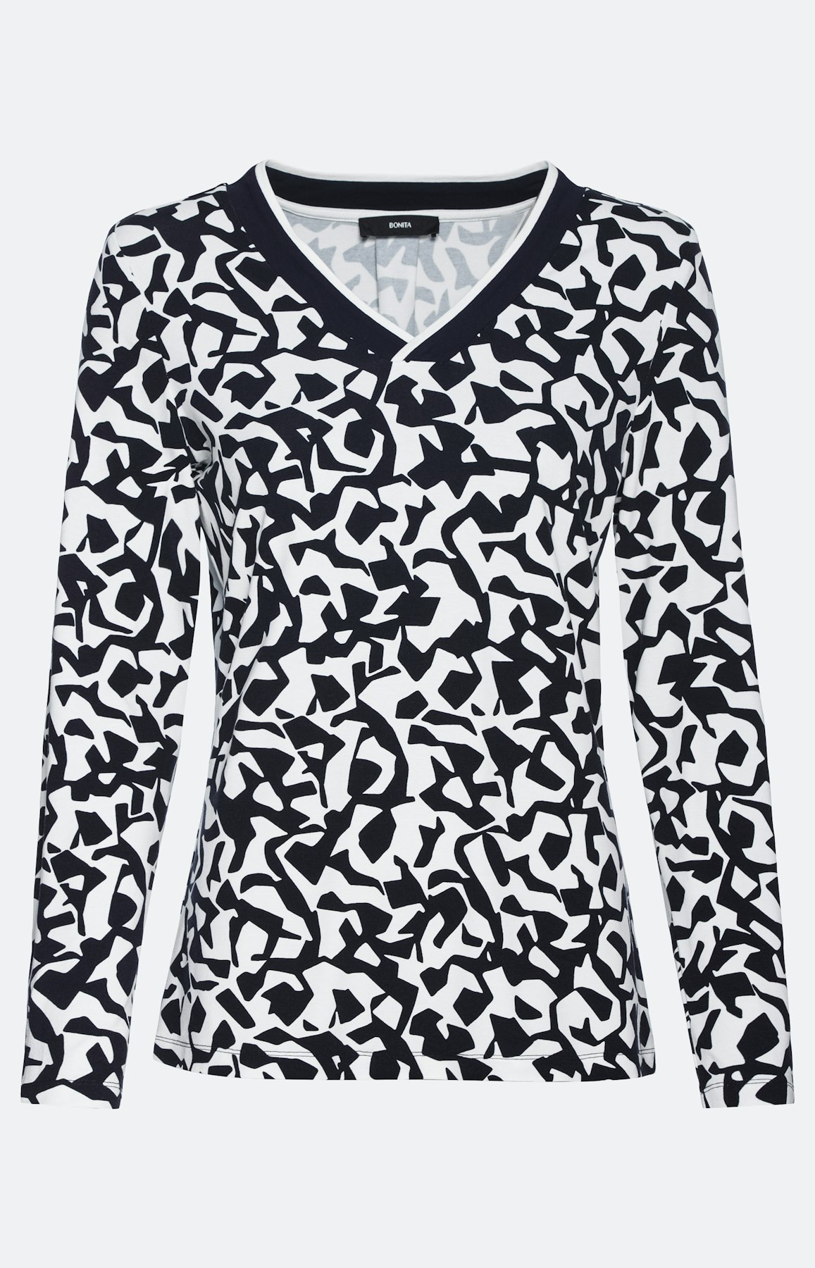 Gedessineerd shirt met lange mouwen