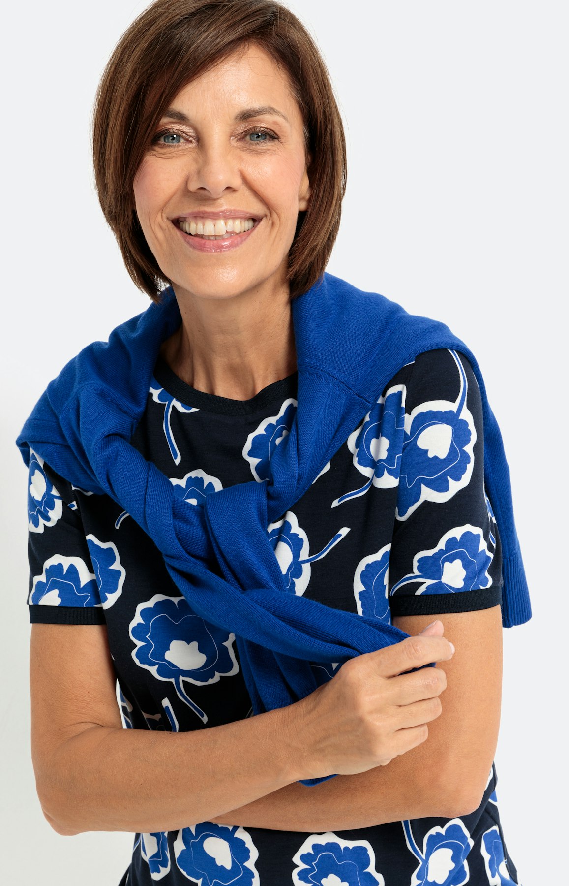 Shirt met korte mouwen en bloemmotief