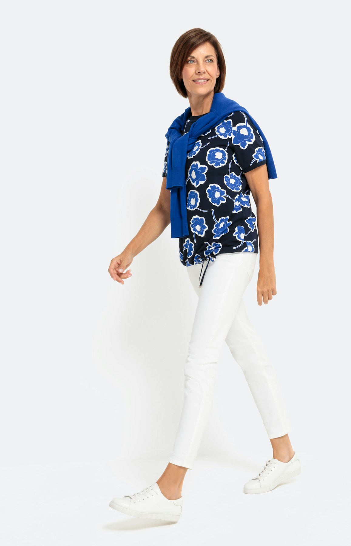 Shirt met korte mouwen en bloemmotief