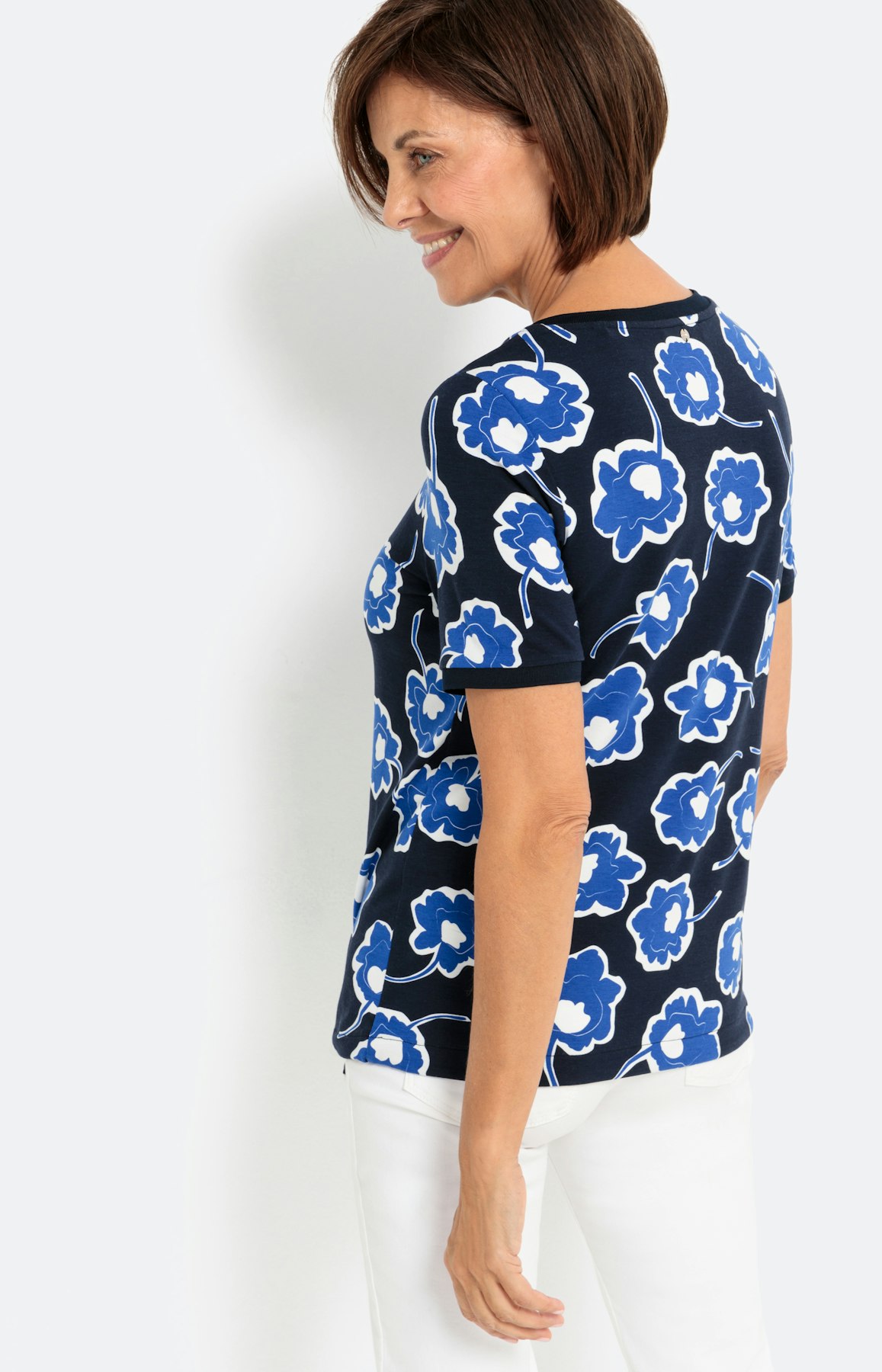 Shirt met korte mouwen en bloemmotief