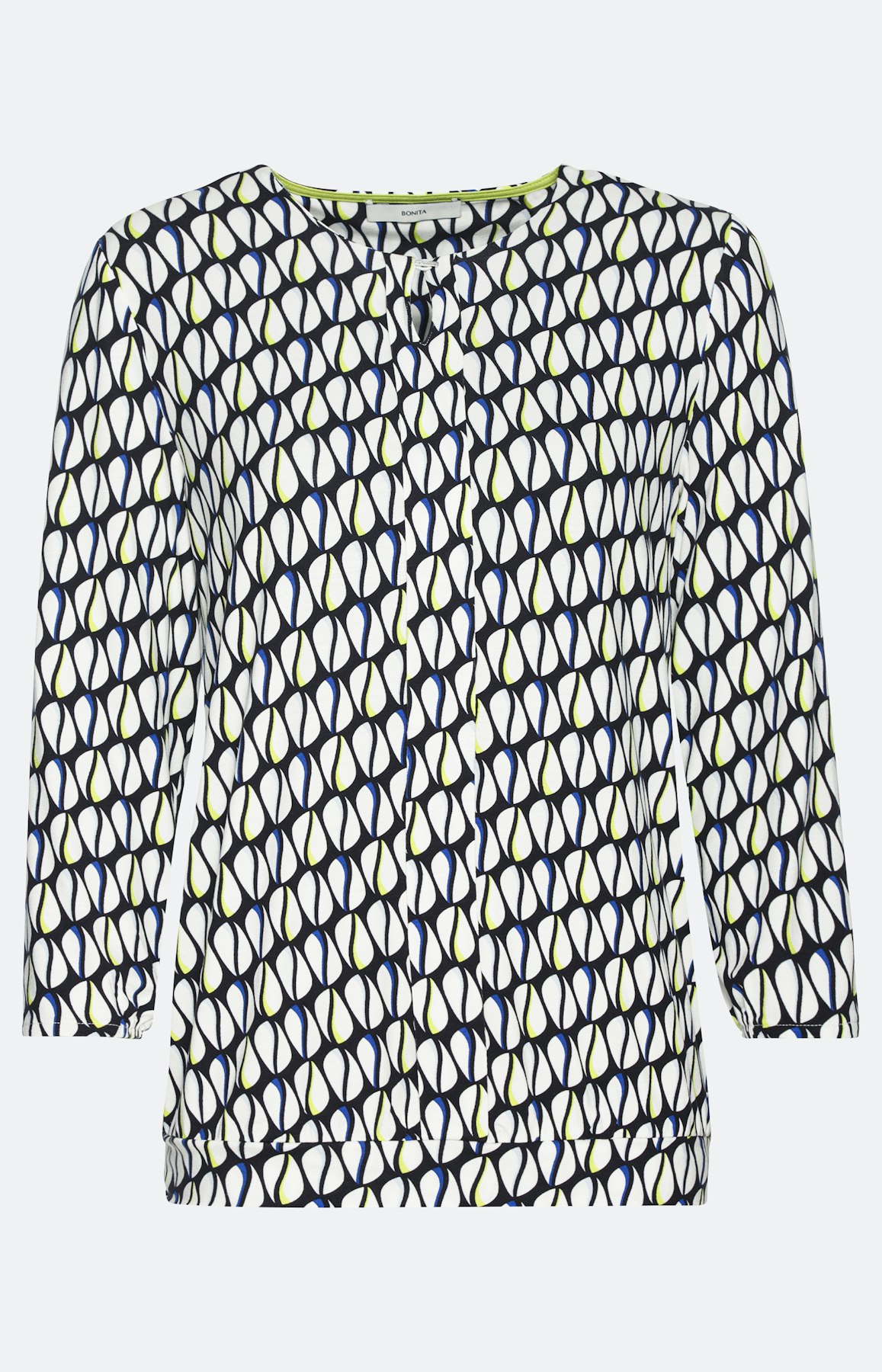 Gedessineerd shirt met 3/4-mouwen