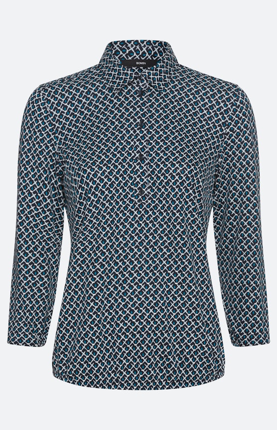 Shirt mit Kragen und 3/4-Ärmel