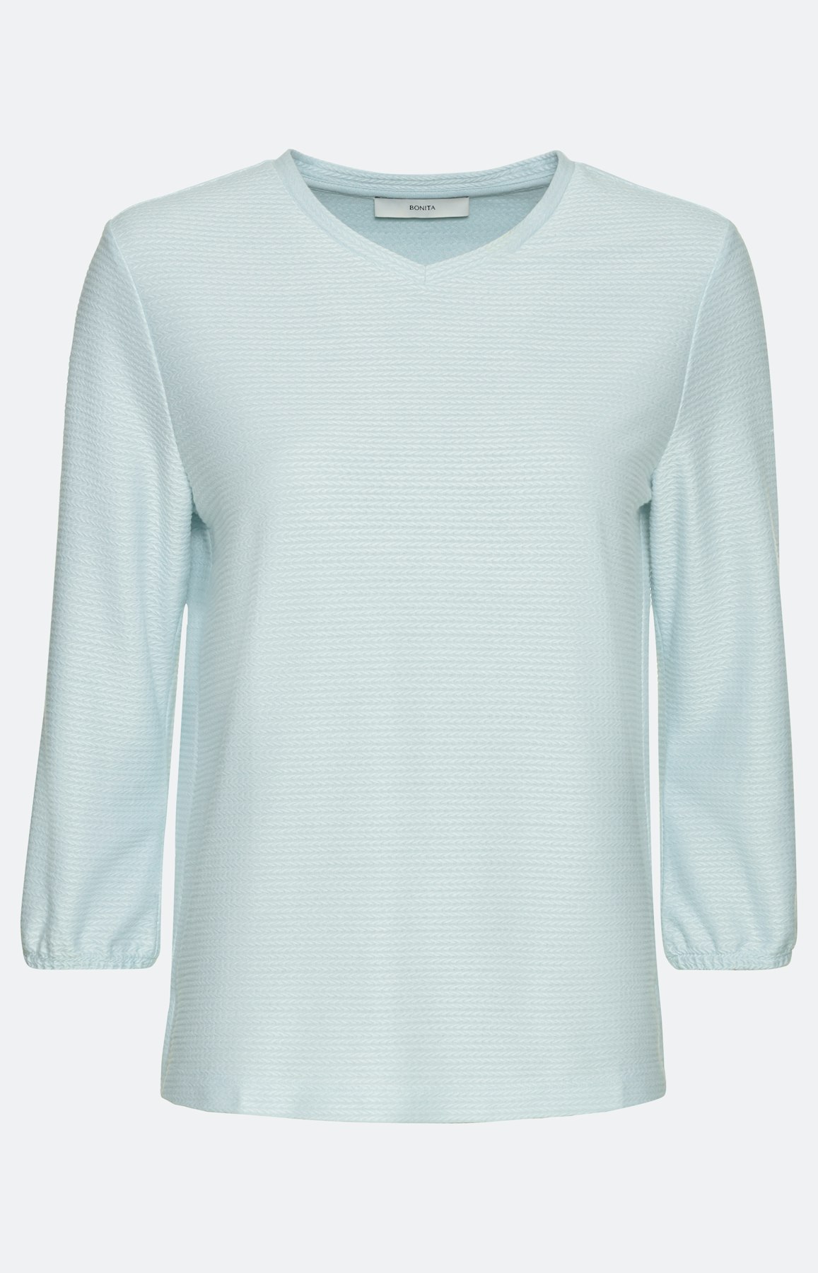 Strukturiertes Shirt mit 3/4-Ärmel