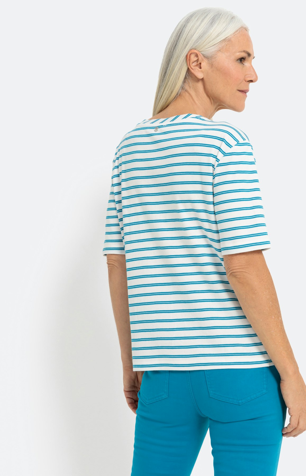 Gestreiftes T-Shirt mit kurzem Ärmel