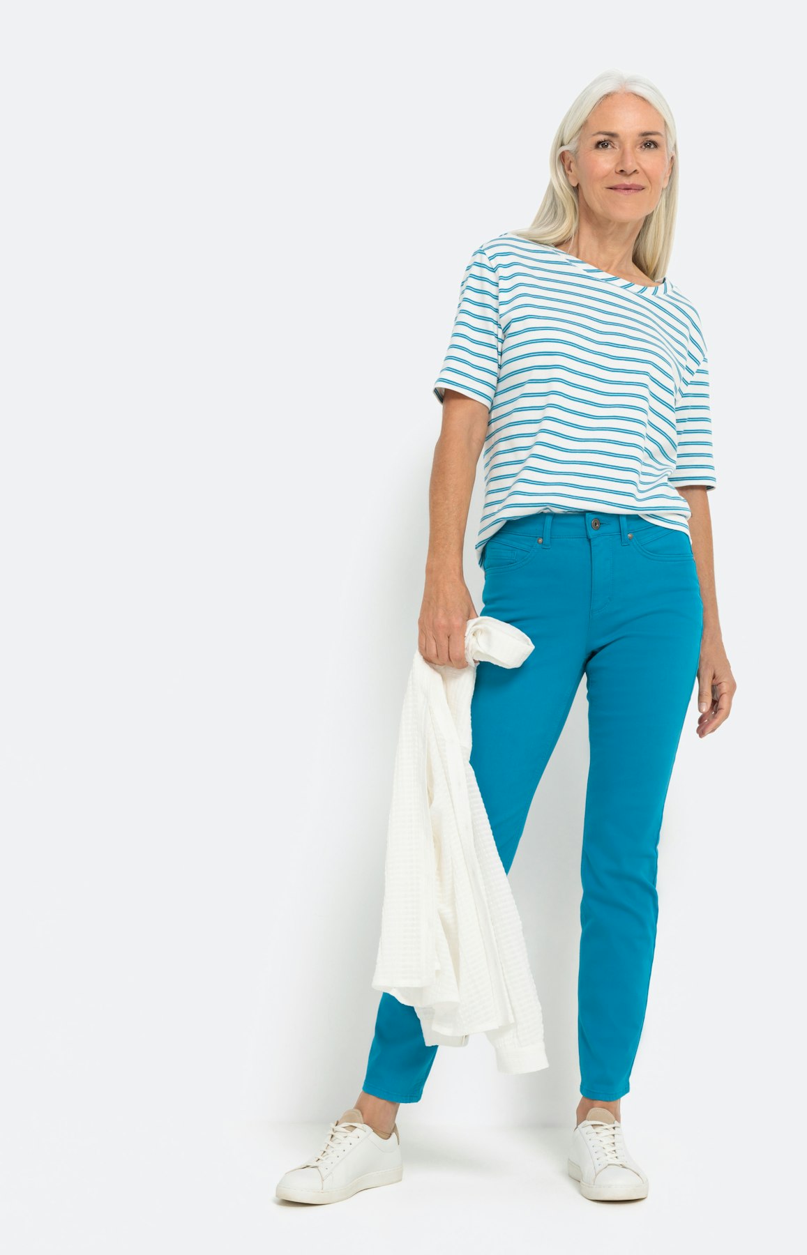 Gestreiftes T-Shirt mit kurzem Ärmel