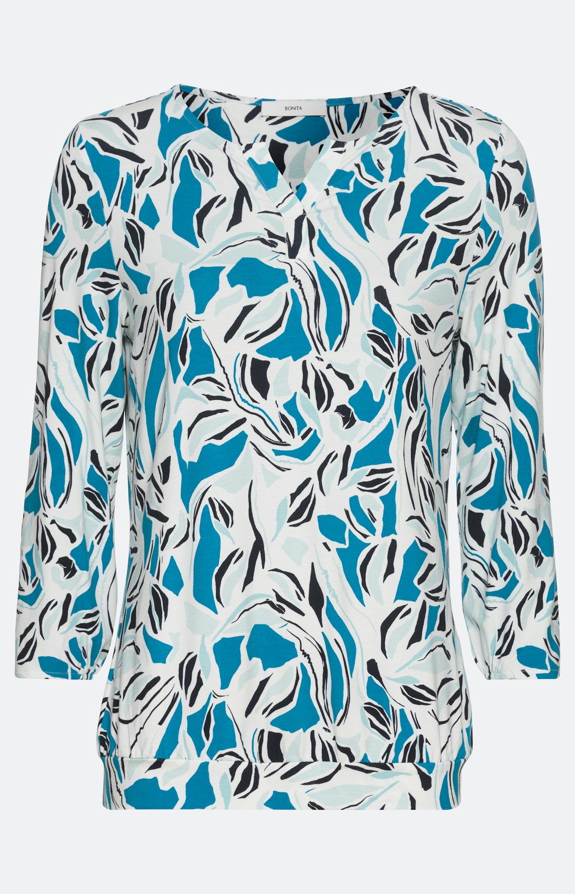 Geblümtes Shirt mit 3/4-Ärmel