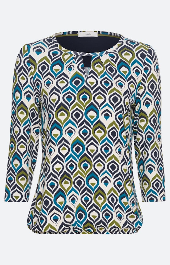 Shirt met motief all-over en 3/4-mouwen