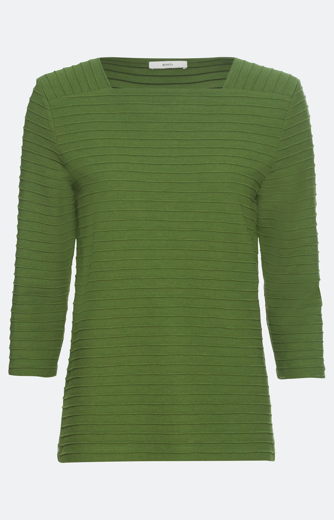 Shirt met carréhals en 3/4-mouwen