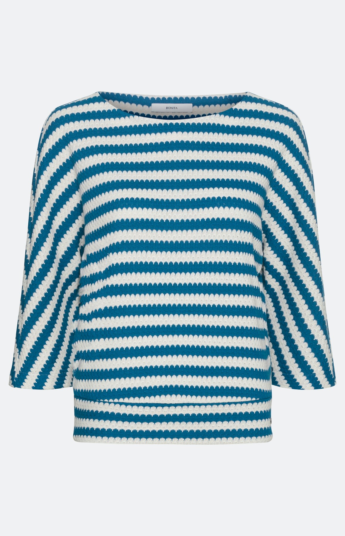 Gestreiftes Sweatshirt mit 3/4-Ärmel