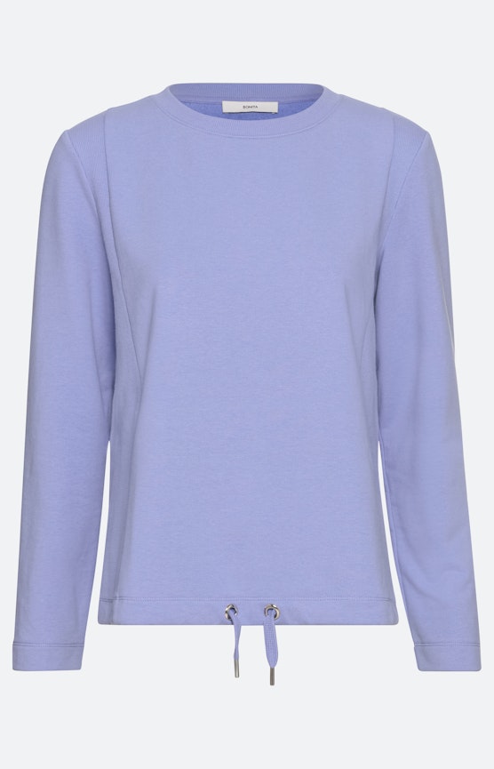 Sweatshirt met ribdetail en lange mouwen