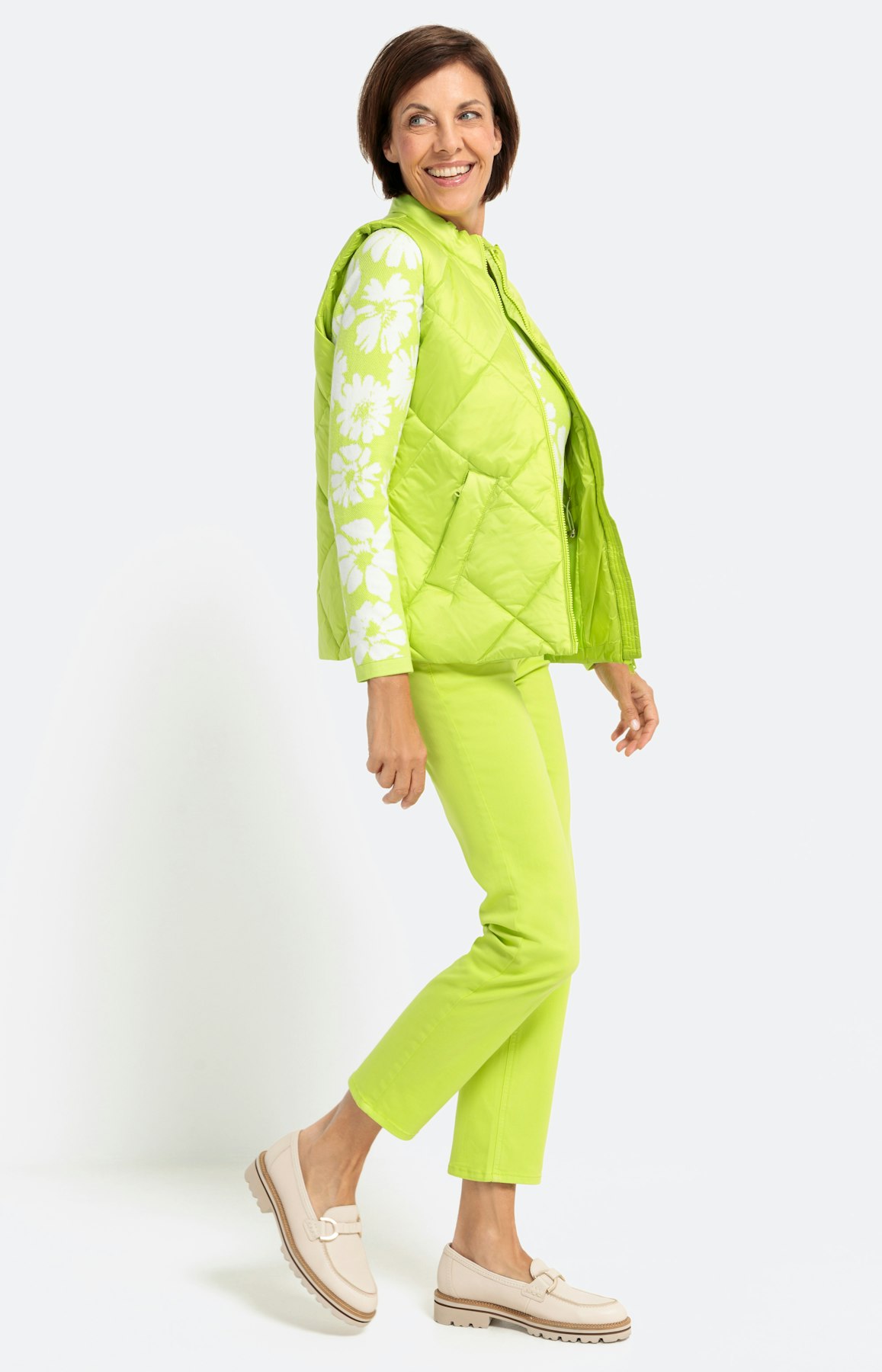 Bodywarmer met een hoge kraag