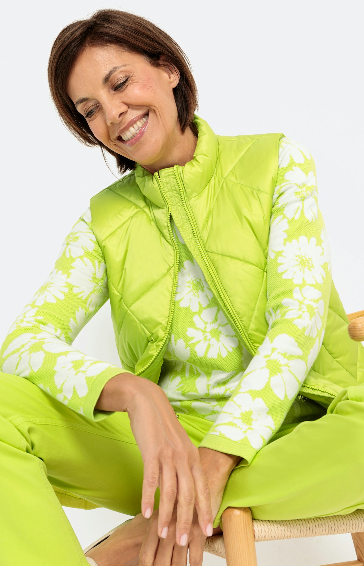 Bodywarmer met een hoge kraag