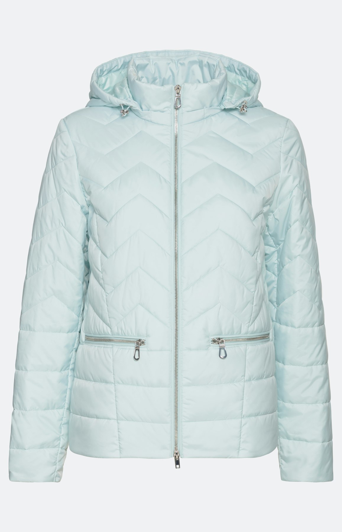Zickzack Steppjacke mit Kapuze, mint