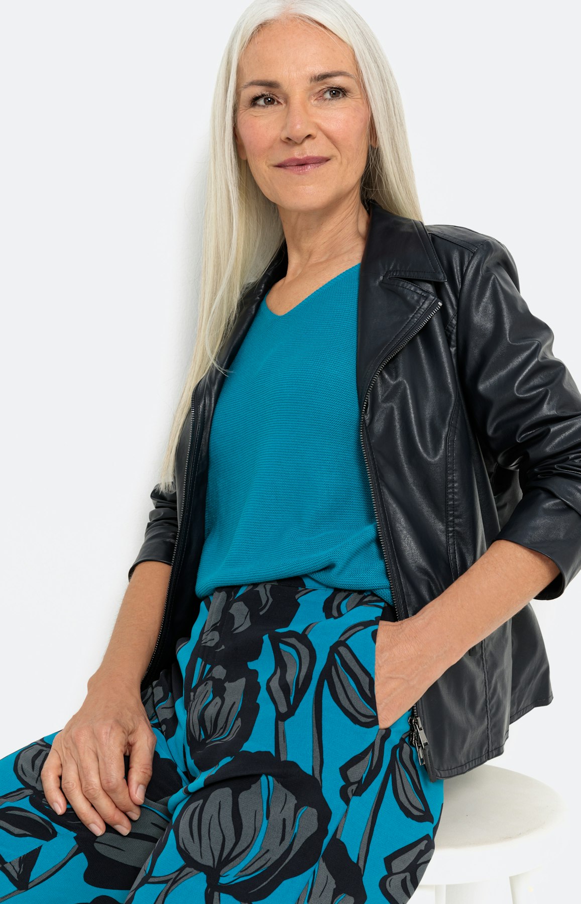 Blazer van imitatieleer