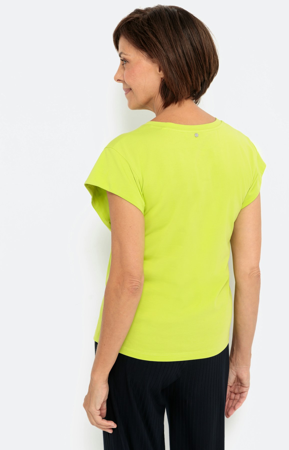 Effen T-shirt met korte mouwen