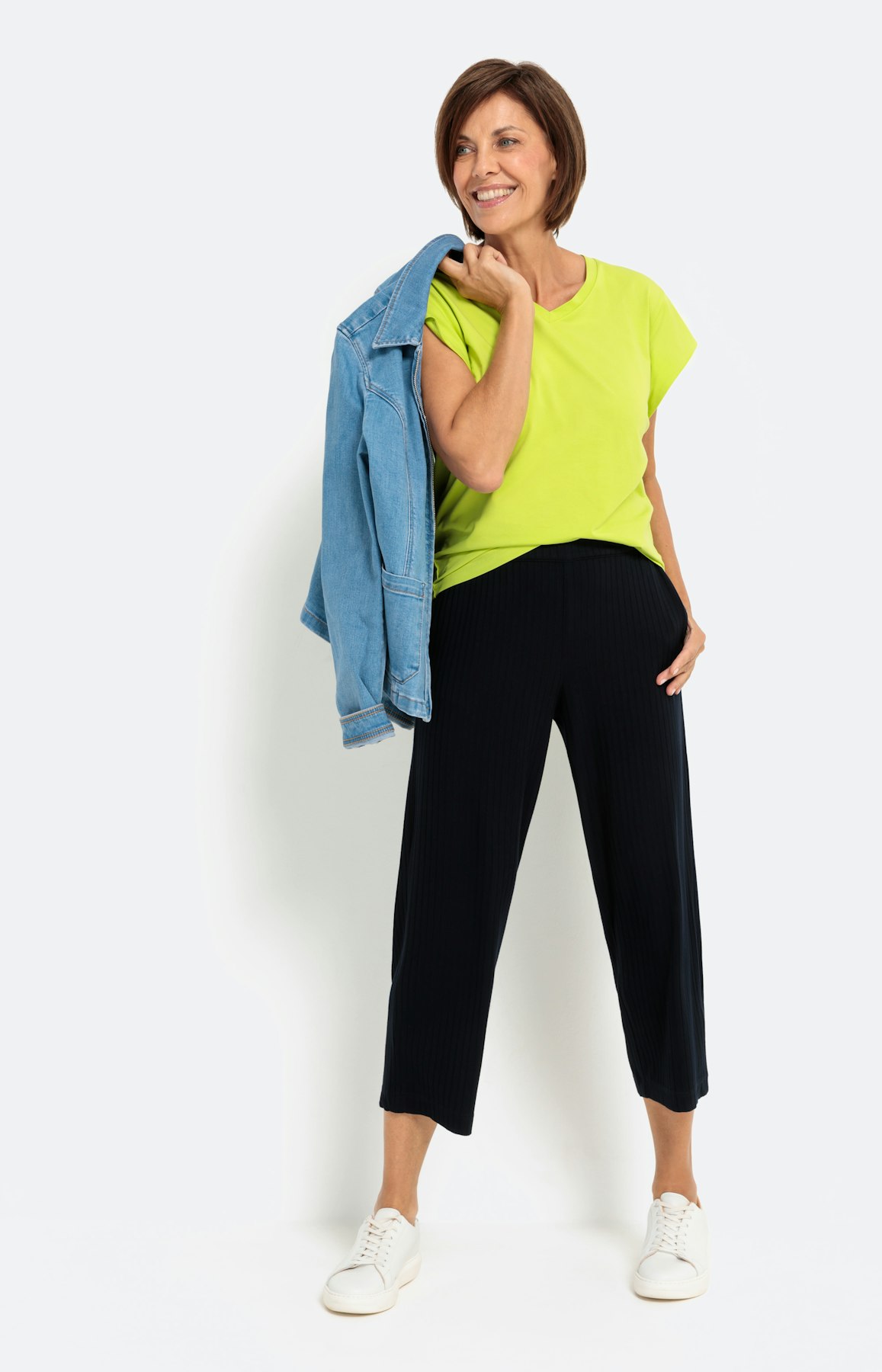 Effen T-shirt met korte mouwen