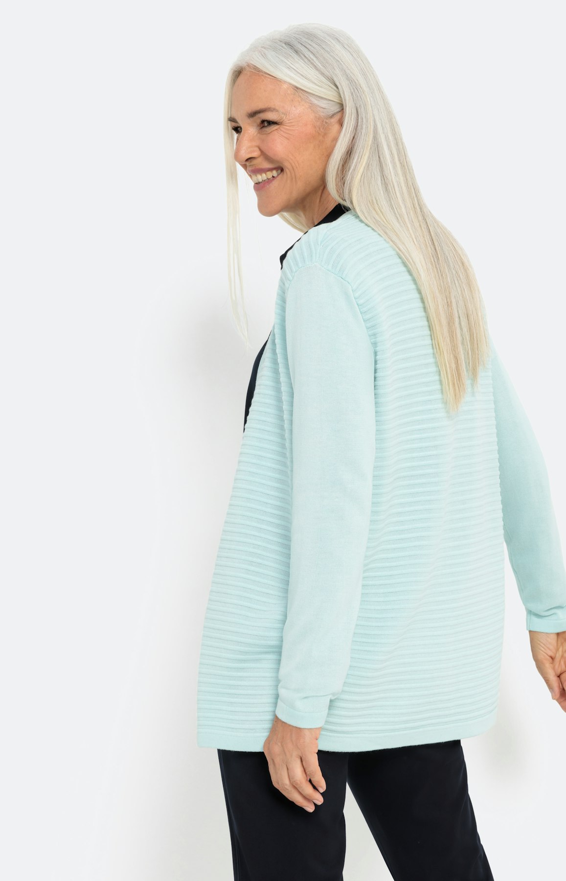 Verschlussloser Cardigan mit 3/4-Ärmel