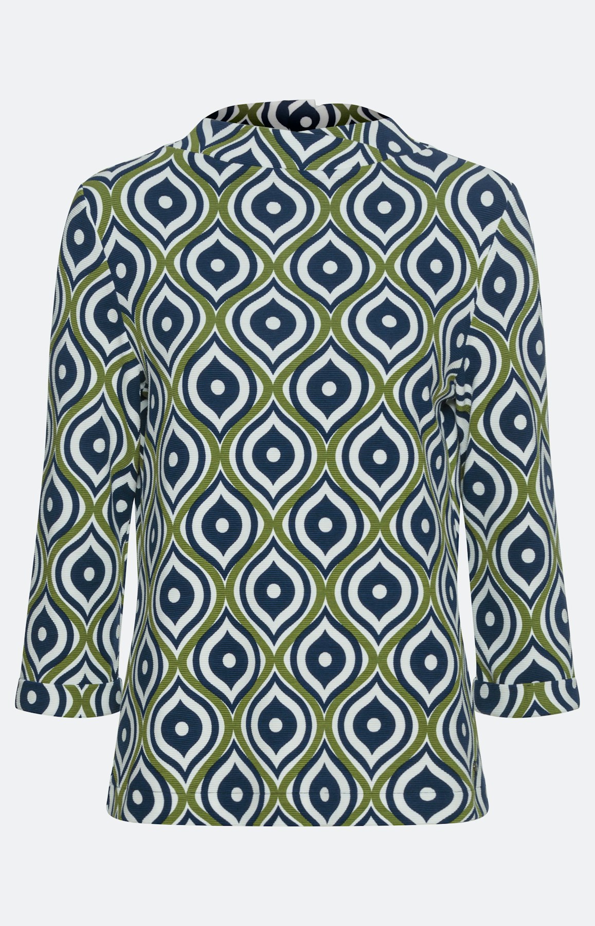 Geribbeld sweatshirt met 3/4-mouwen