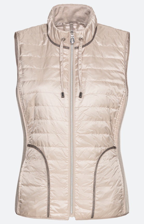 Bodywarmer met een opstaande kraag