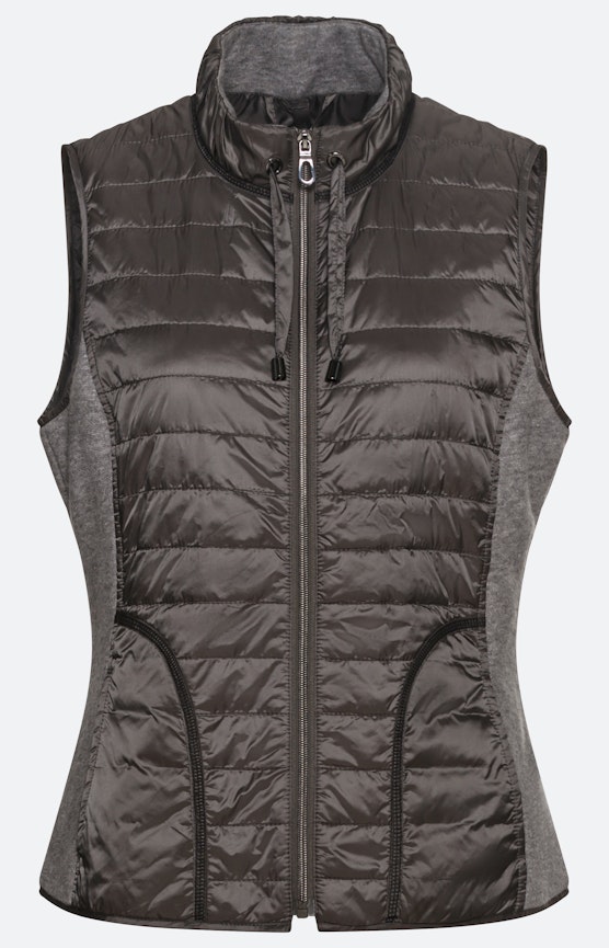 Gilet in een mix van materialen