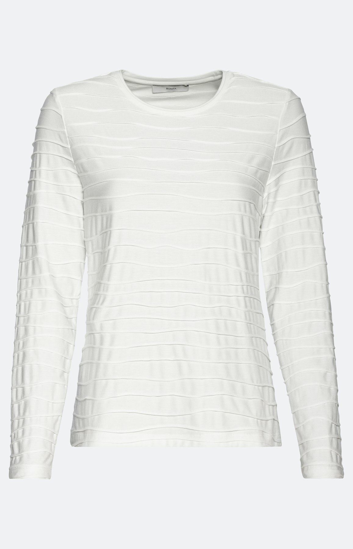 T-Shirt "Welle" mit 1/1 Arm, weiß