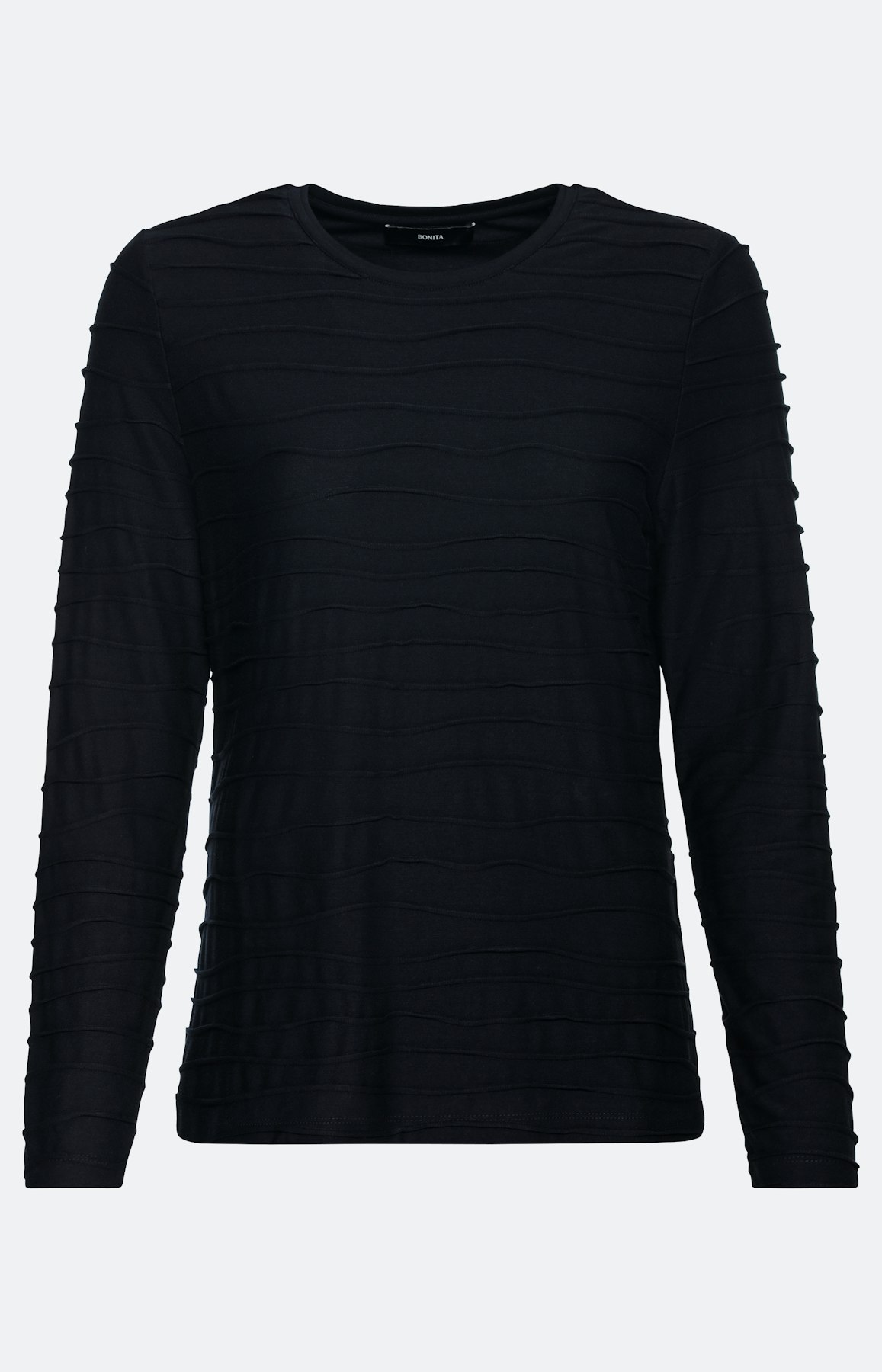 T-shirt "wave" met 1/1 mouwen, navy