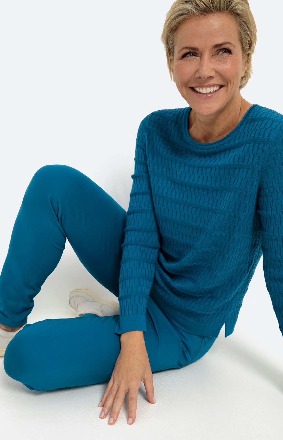 Strukturierter Pullover mit Langarm