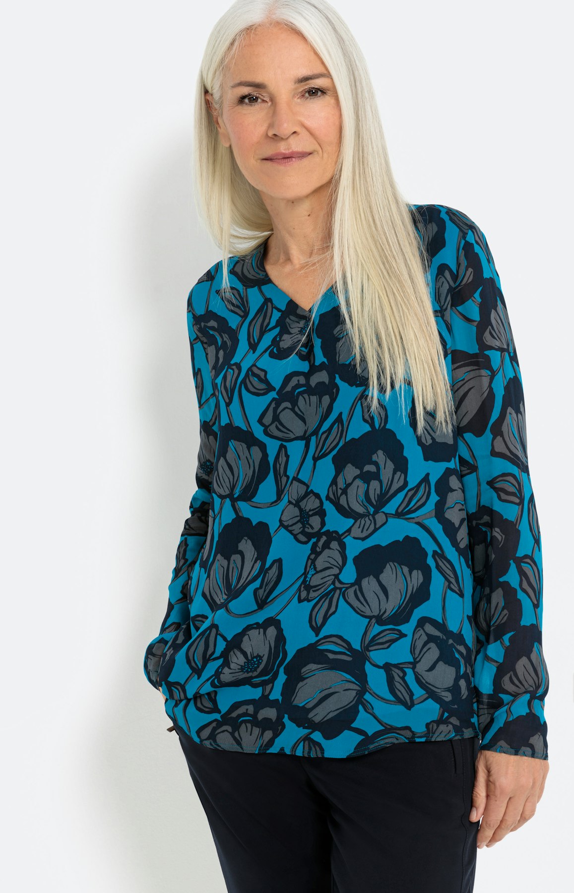 Blusenshirt mit langem Arm und Print
