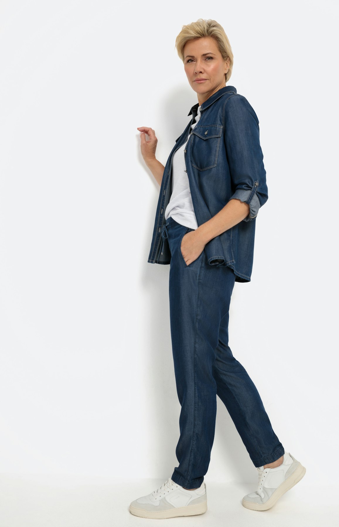 Lyocell overhemd blouse, denim