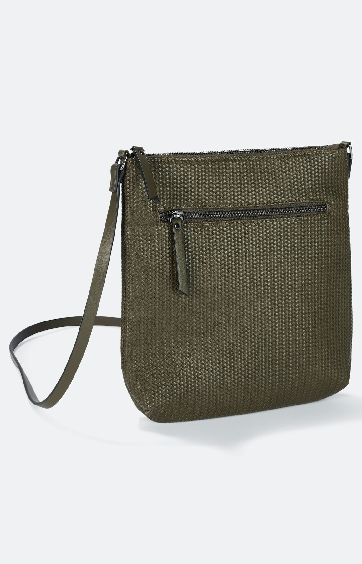 Schoudertas in vlecht-look