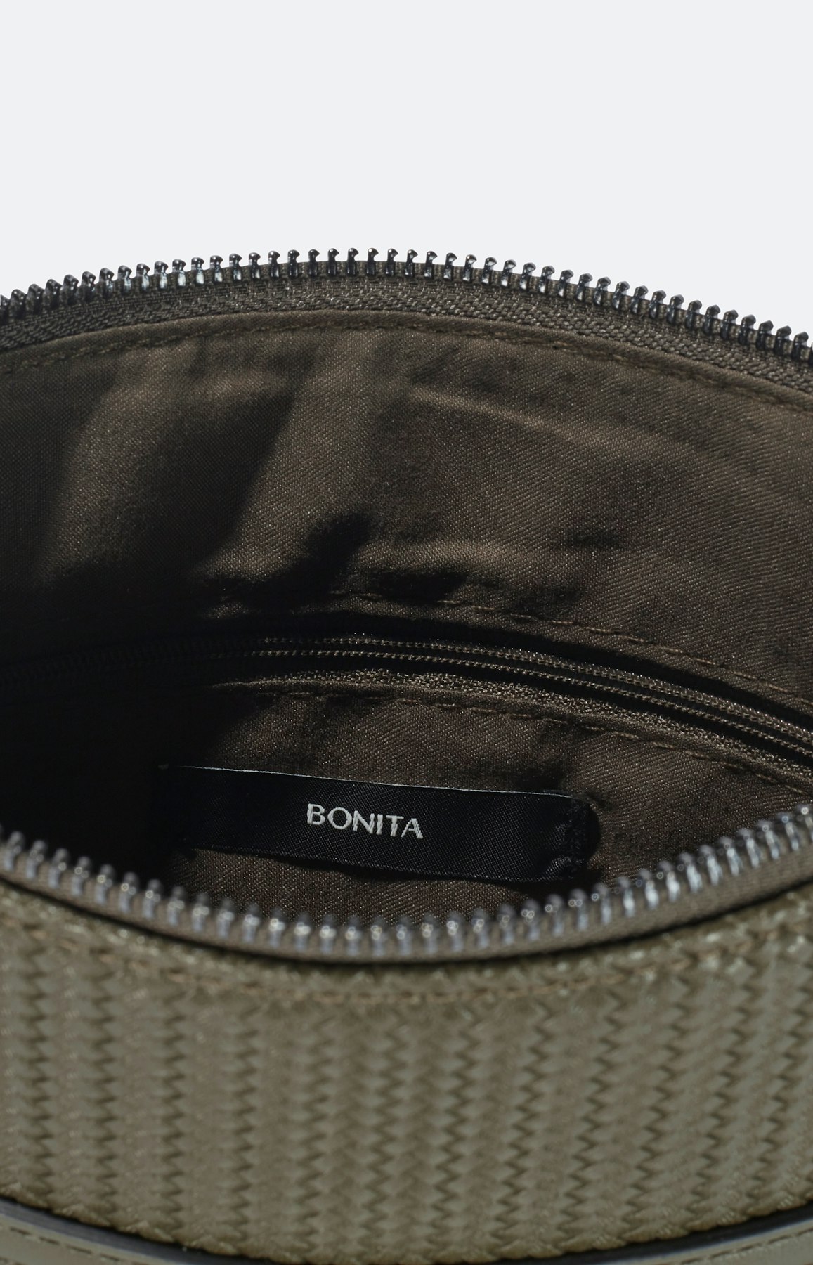 Schoudertas in vlecht-look