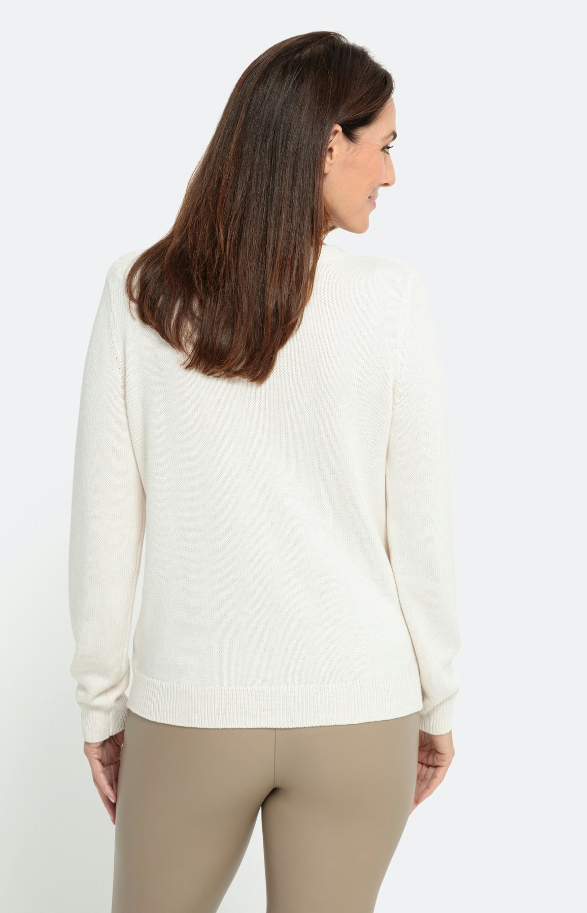 Langarm Pullover mit Jacquardmuster