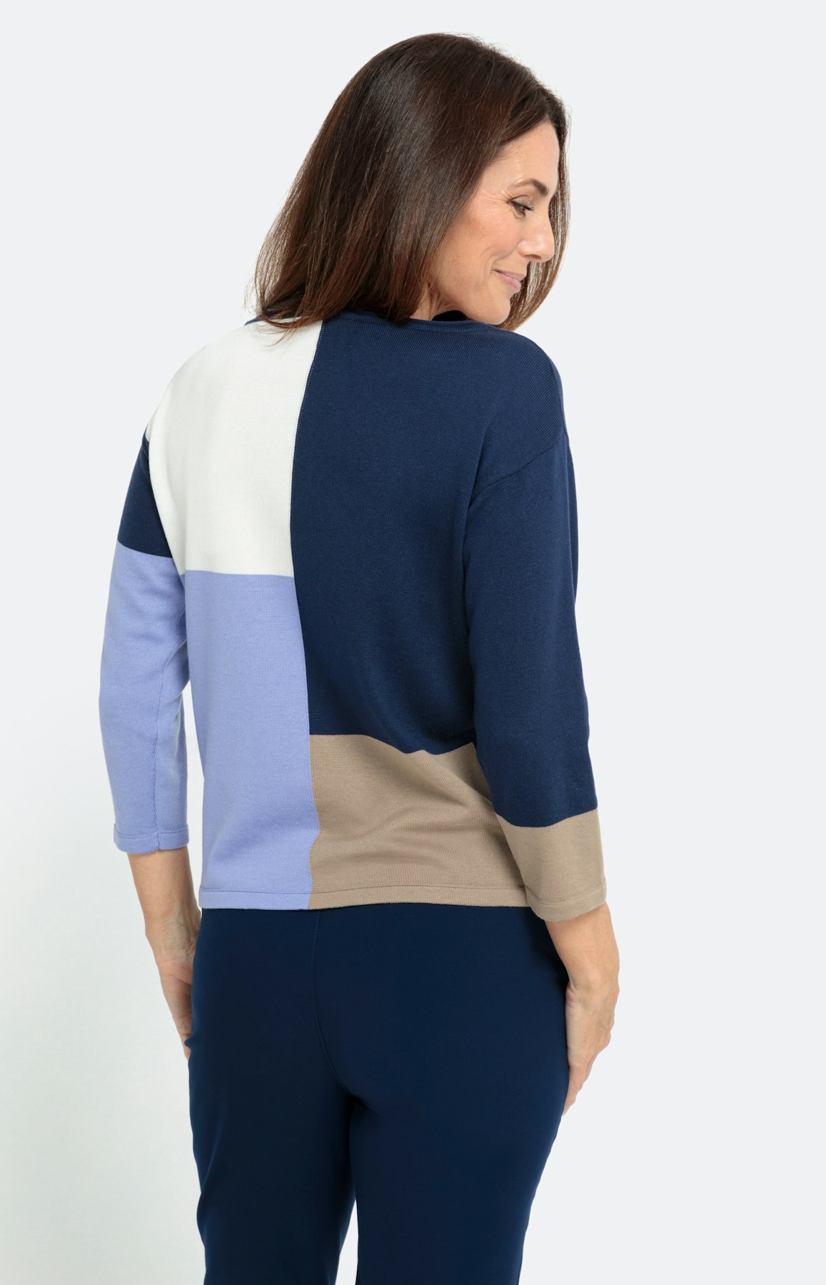 Gebreide trui met 3/4-mouwen