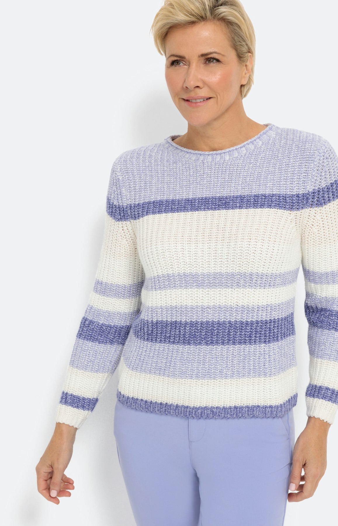 Gestreepte trui met lange mouwen