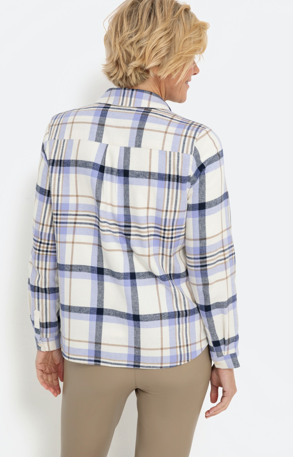 Geruite blouse met lange mouwen