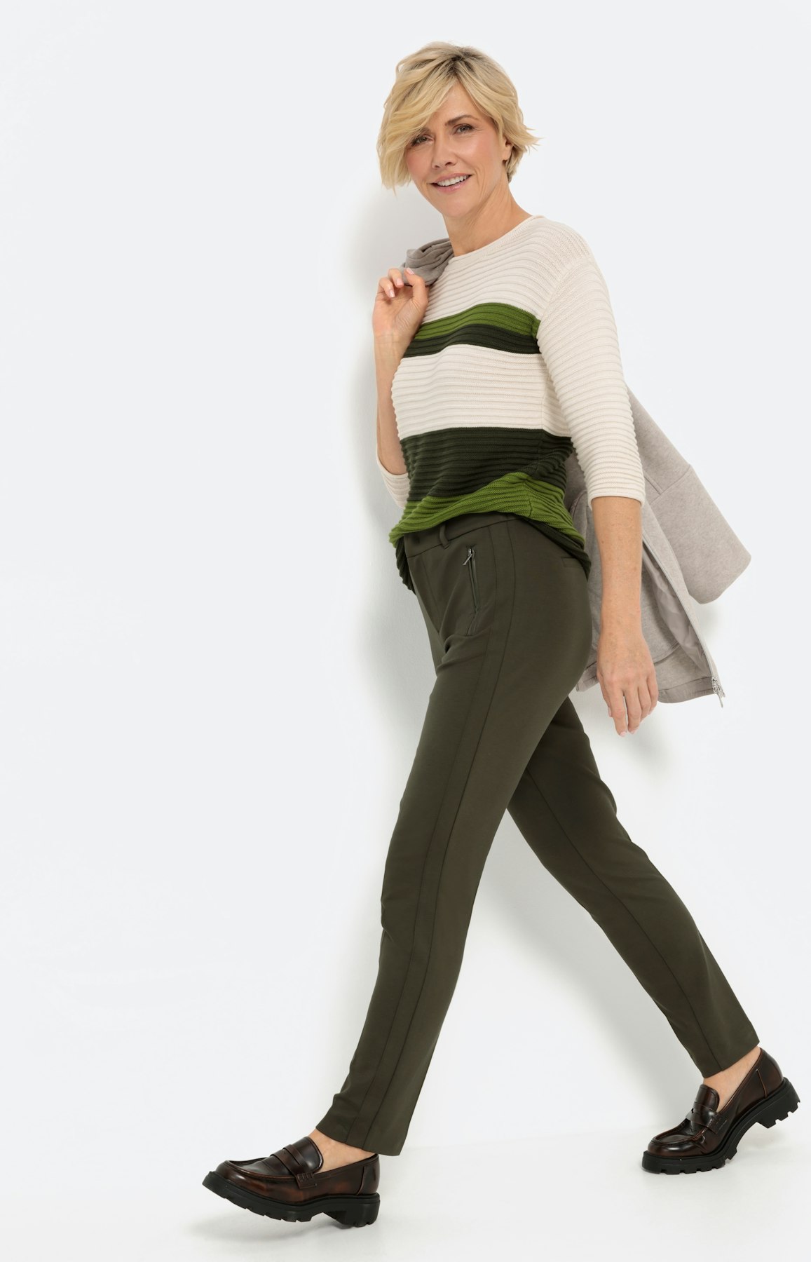 Strickpullover mit 3/4-Ärmel