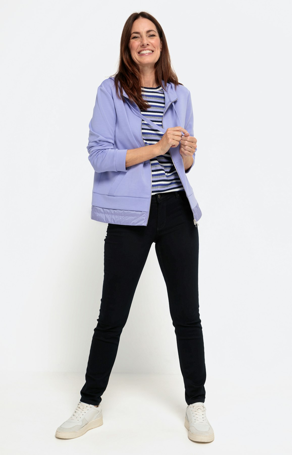 Langärmlige Sweatjacke aus Scuba