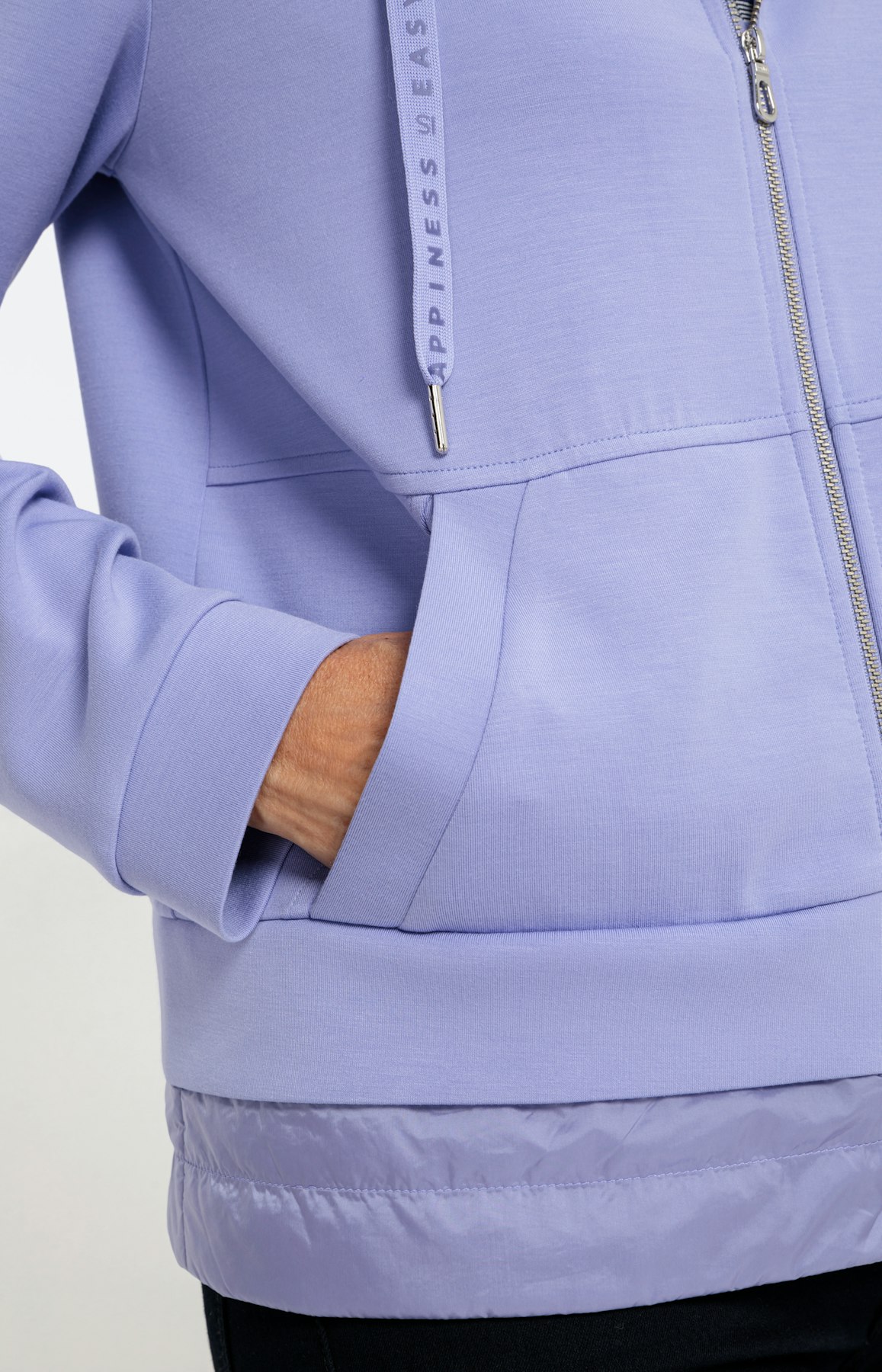 Langärmlige Sweatjacke aus Scuba