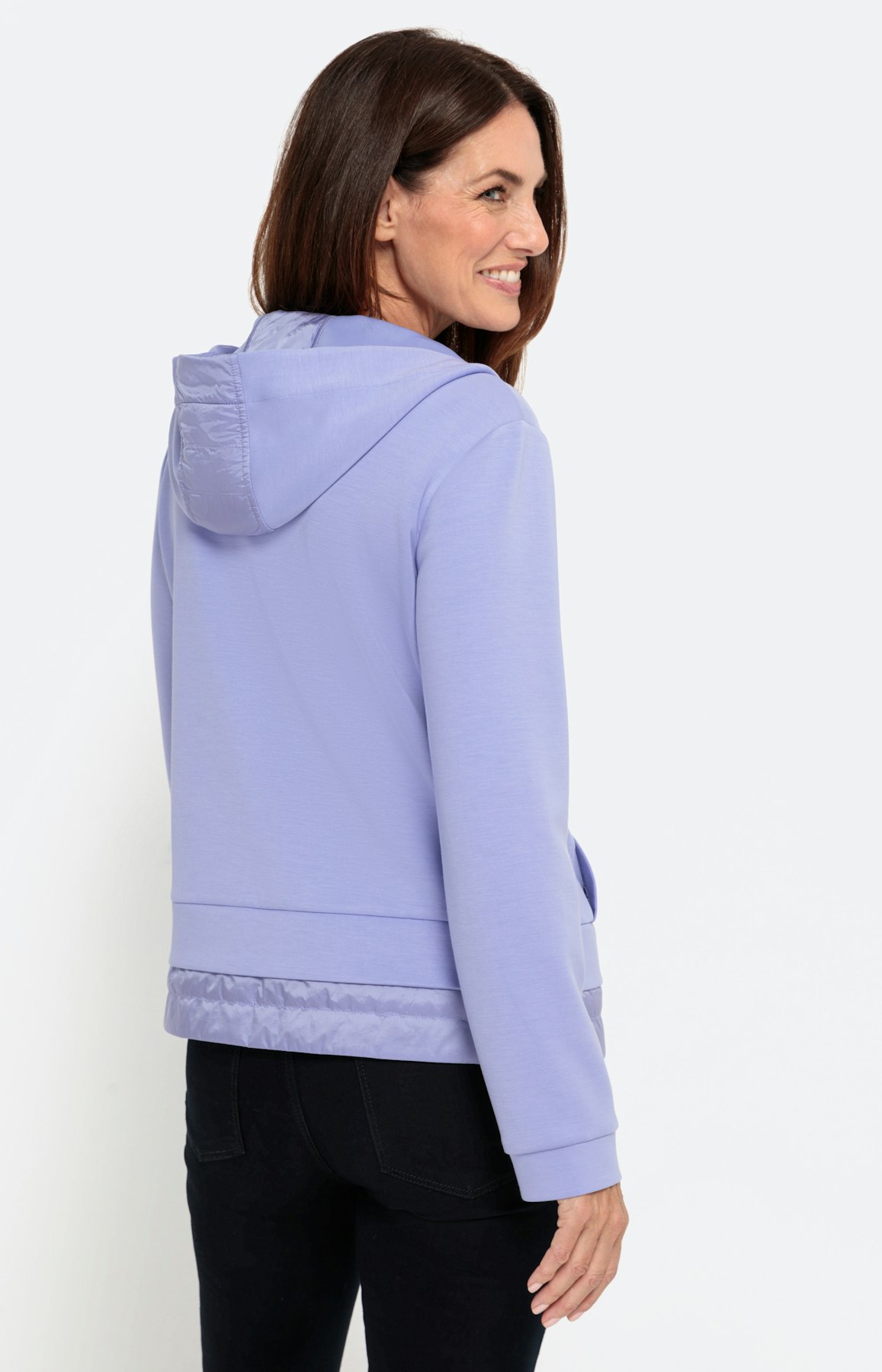 Langärmlige Sweatjacke aus Scuba