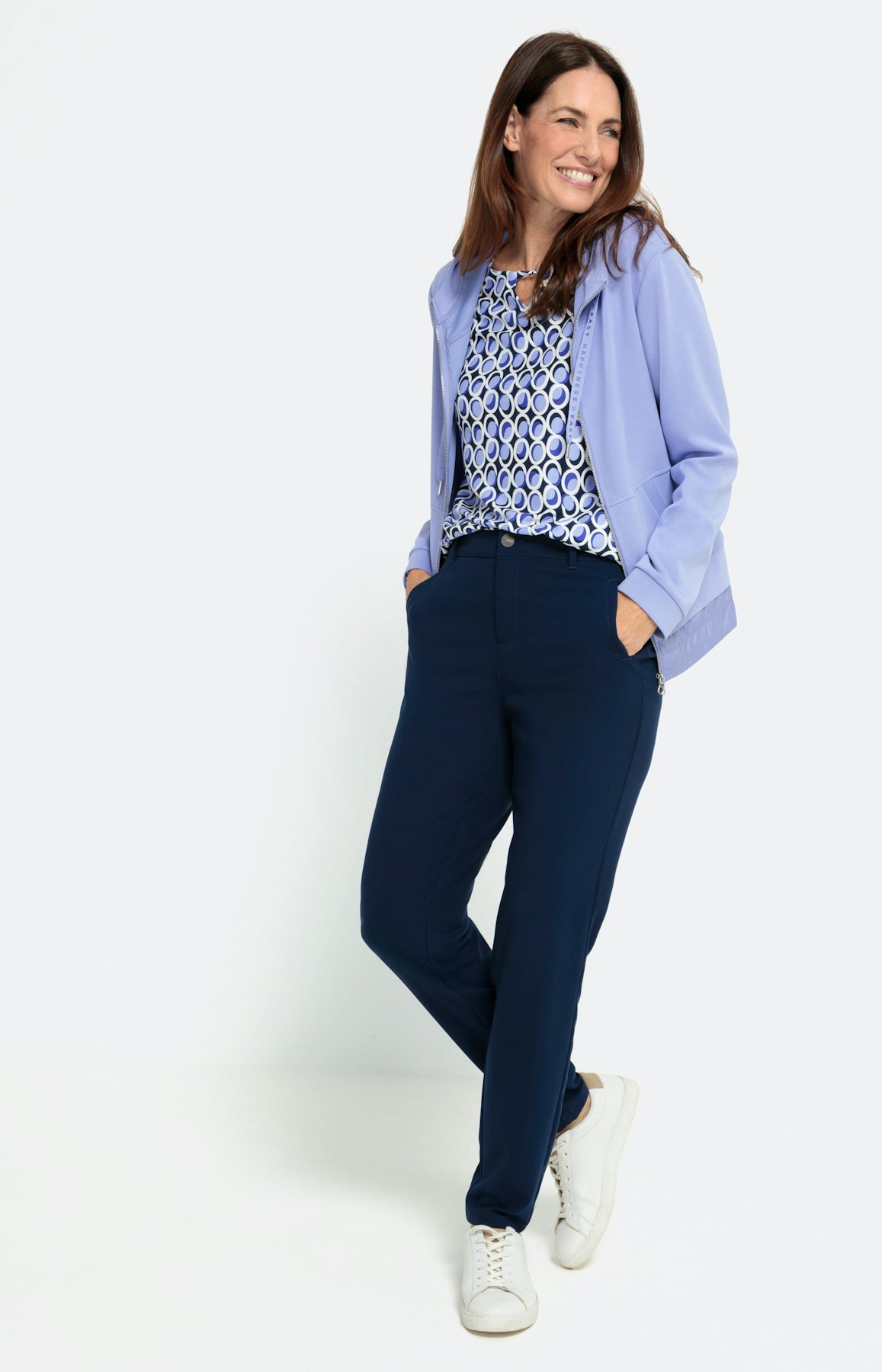 Gepunktetes Langarmshirt