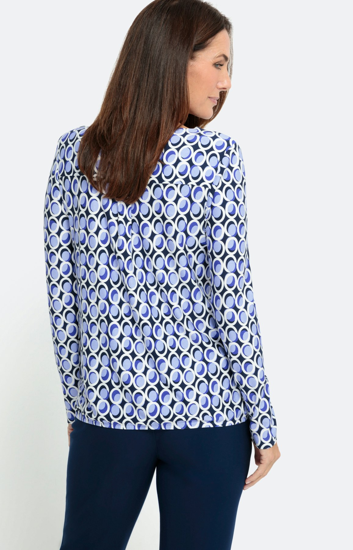 Gepunktetes Langarmshirt