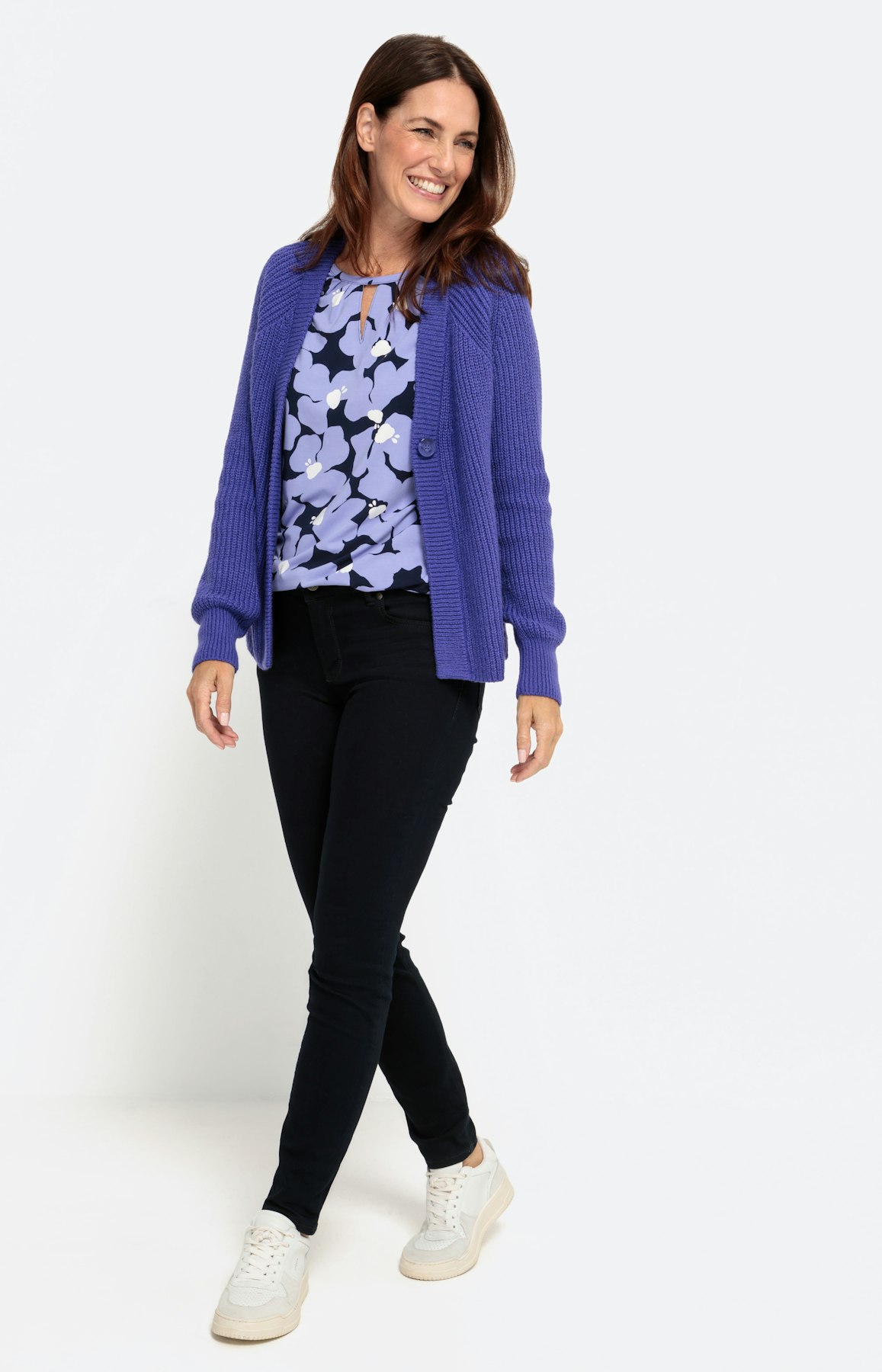 Gebloemd shirt met 3/4-mouwen