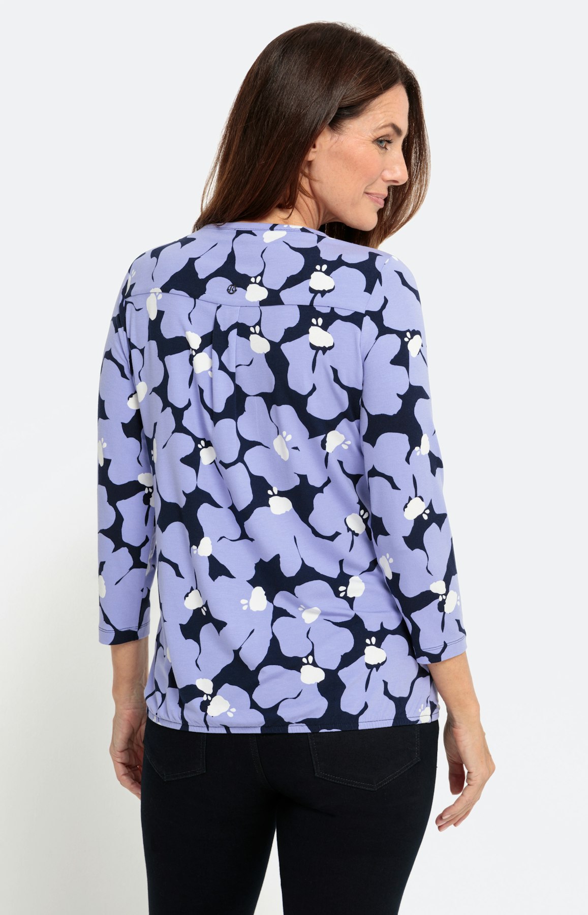 Gebloemd shirt met 3/4-mouwen