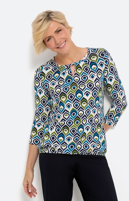 Shirt met motief all-over en 3/4-mouwen