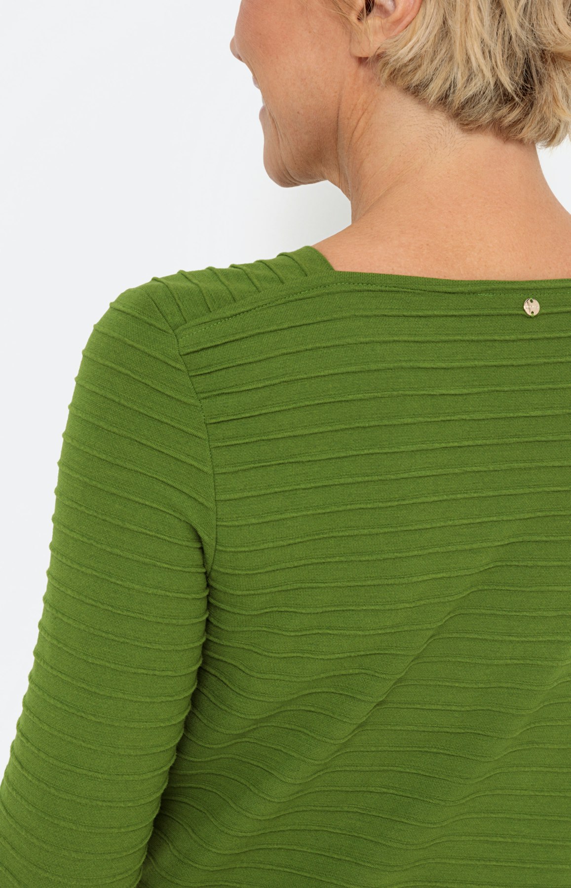 Shirt met carréhals en 3/4-mouwen