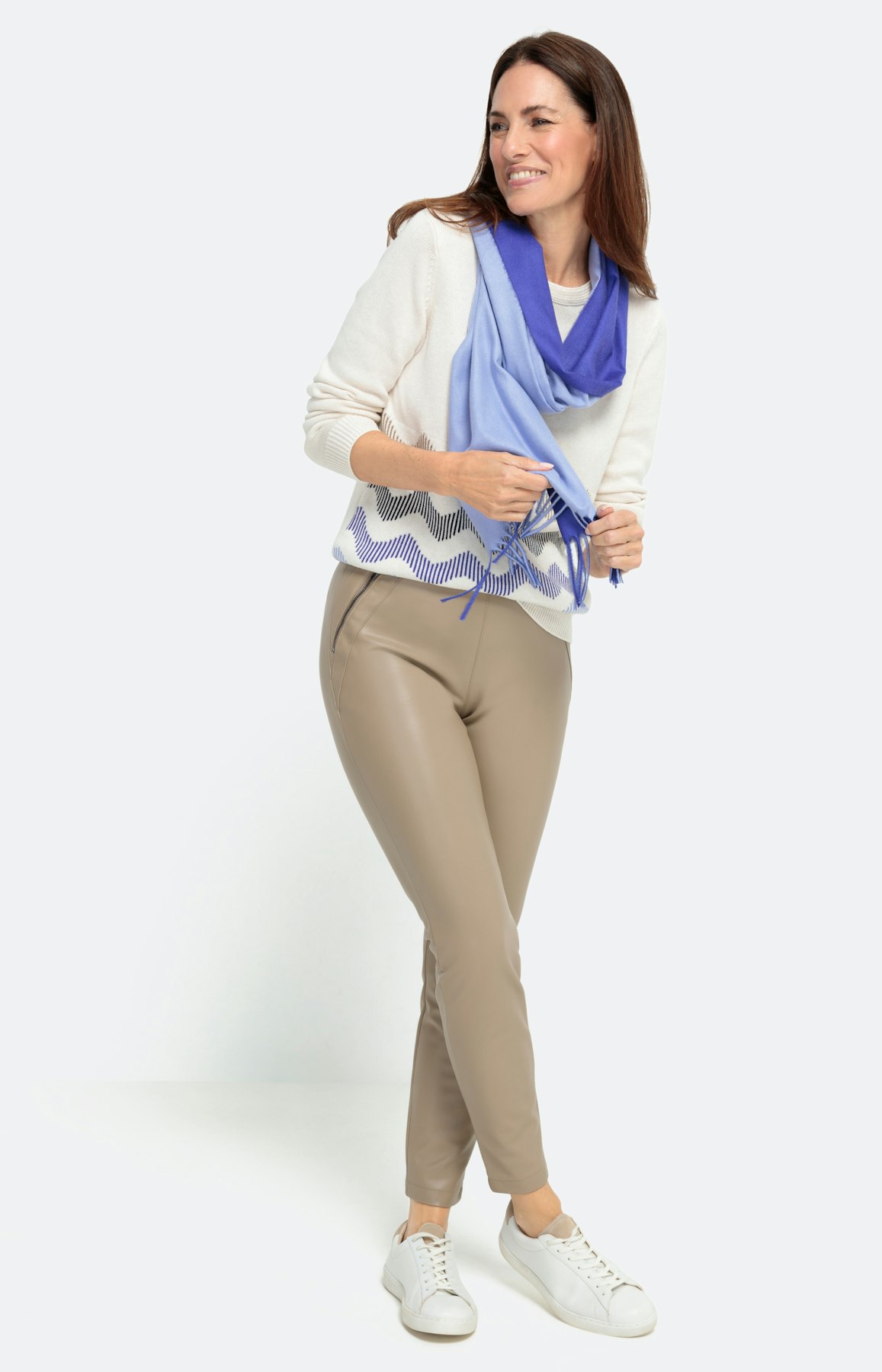 Bengalin in lederen optiek, taupe