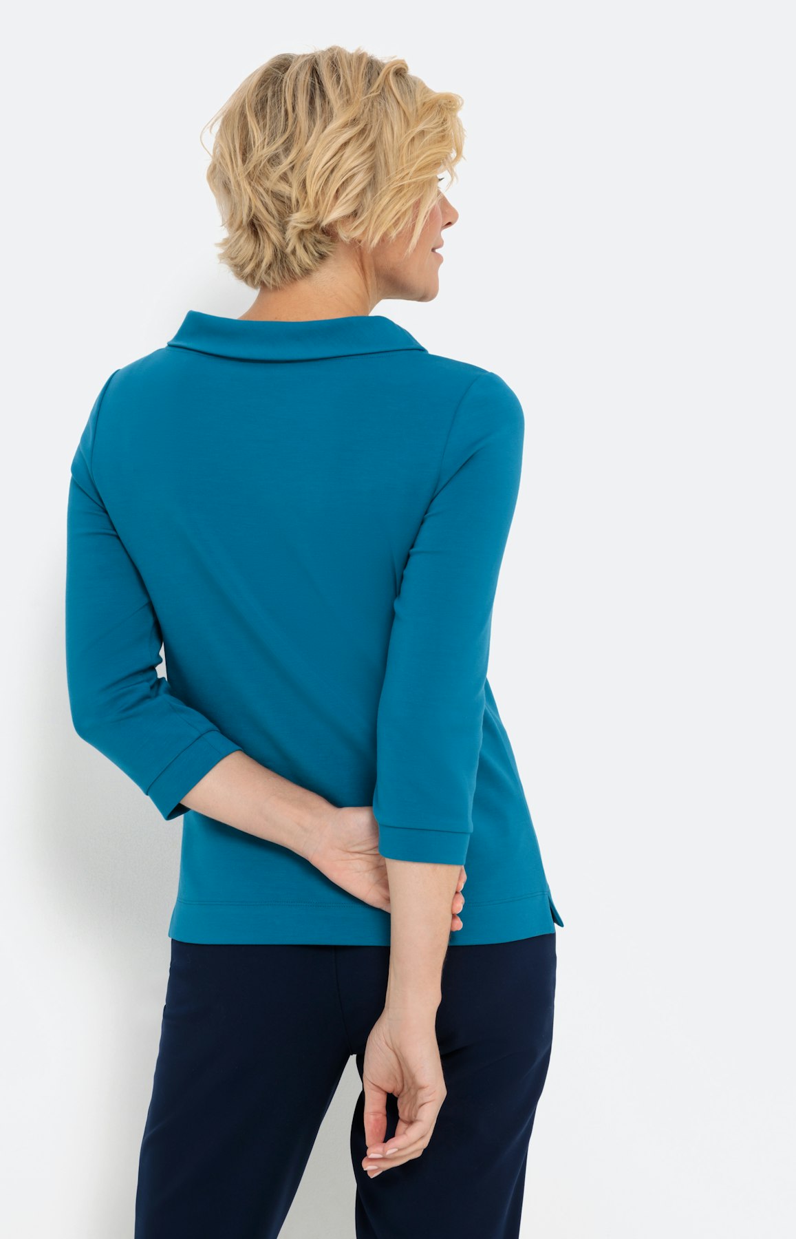 Scuba-sweatshirt met 3/4-mouwen