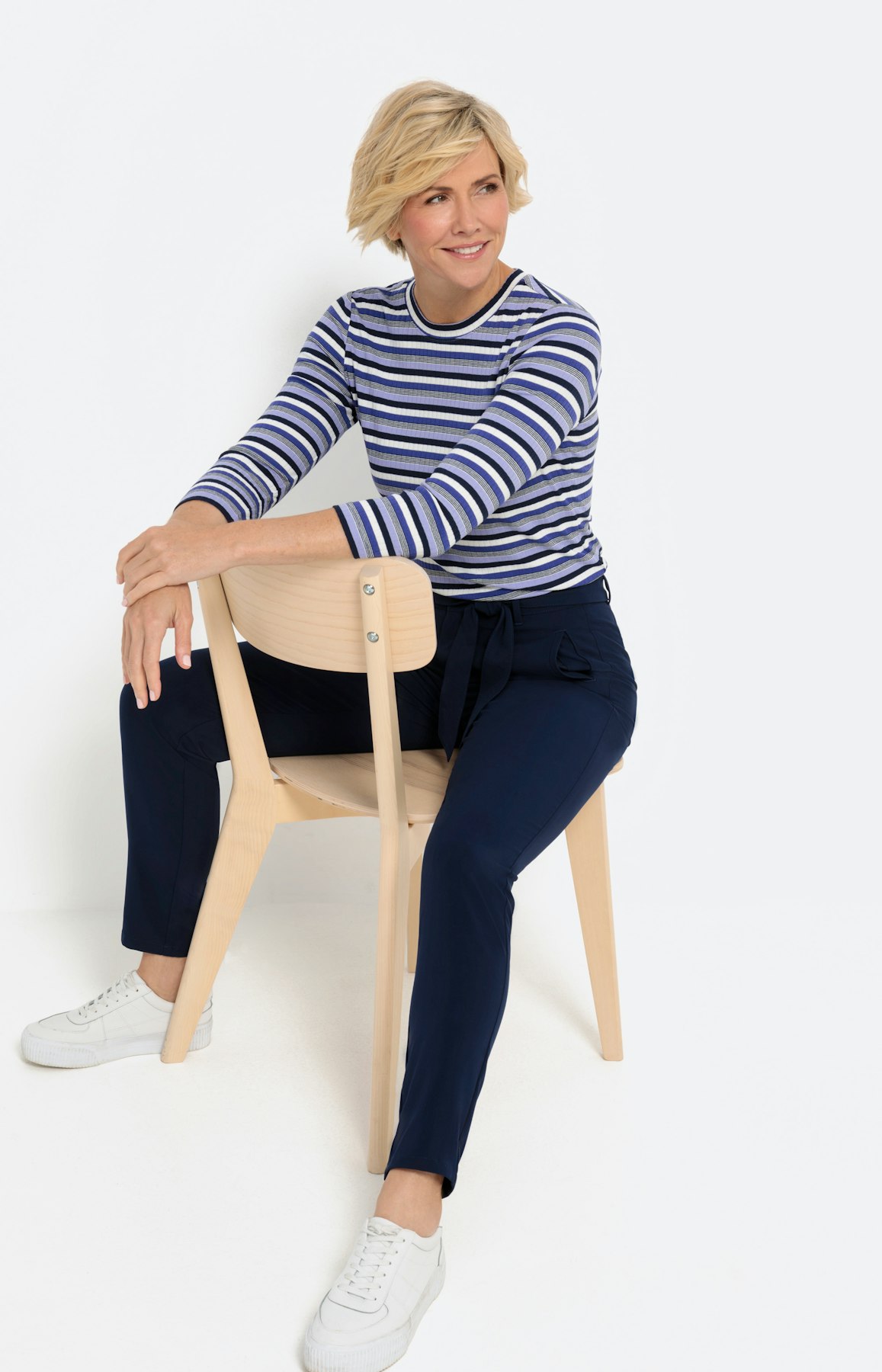 Zachte broek met smalle pijpen